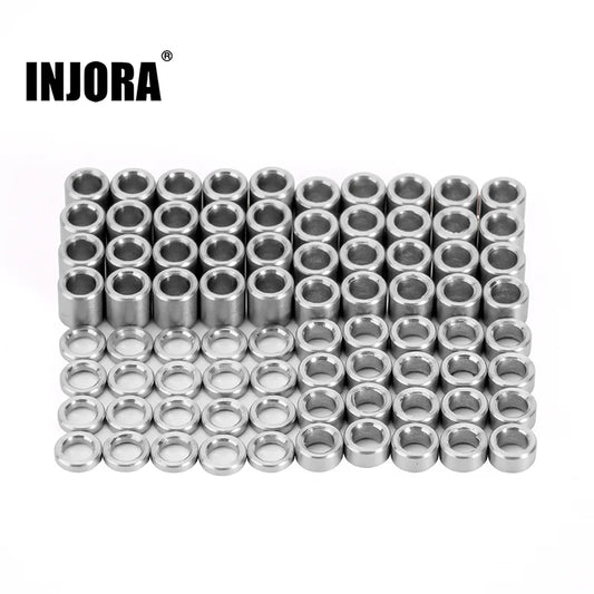 INJORA 80pcs M2.5 Flat Stainless Steel Spacers Washers Shims for TRX4M Mods