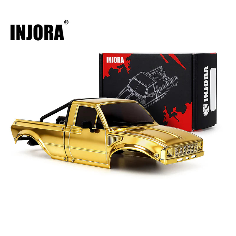 INJORA Limited Edition IR60-24 Pickup Hard Body for SCX24 C10 JLU Bronco Base Camp 4Runner (Gold)