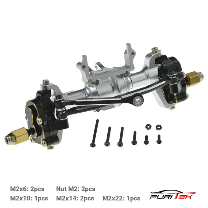 ALUMINUM COMPLETE PRE-BUILT FRONT AXLE SET FOR FURITEK CAYMAN PRO V2 4x4 SPARE PART