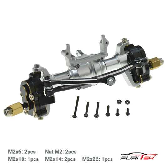 ALUMINUM COMPLETE PRE-BUILT FRONT AXLE SET FOR FURITEK CAYMAN PRO V2 4x4 SPARE PART
