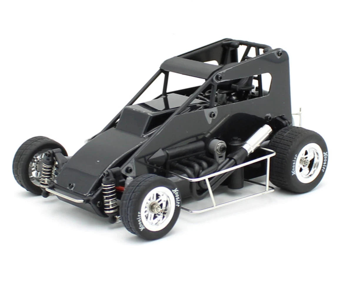 1RC Racing Midget 4.0 1/18 Brushless RTR 2WD Oval Racer (Black) w/2.4GHz Radio, Battery & USB Charger