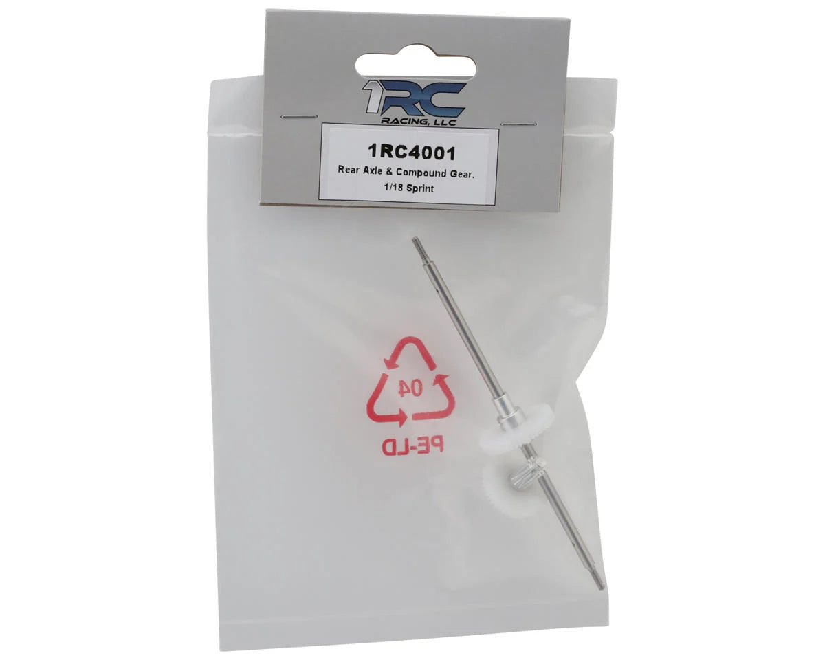 1RC Racing 1/18 Rear Axle & Compound Gear Set (EDM/Late Model)