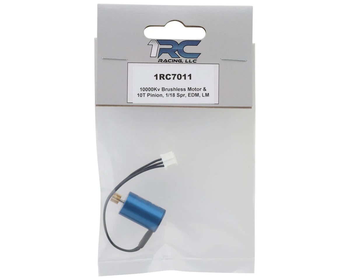 1RC Racing 1/18 Brushless Motor (10000Kv) w/10T Pinion