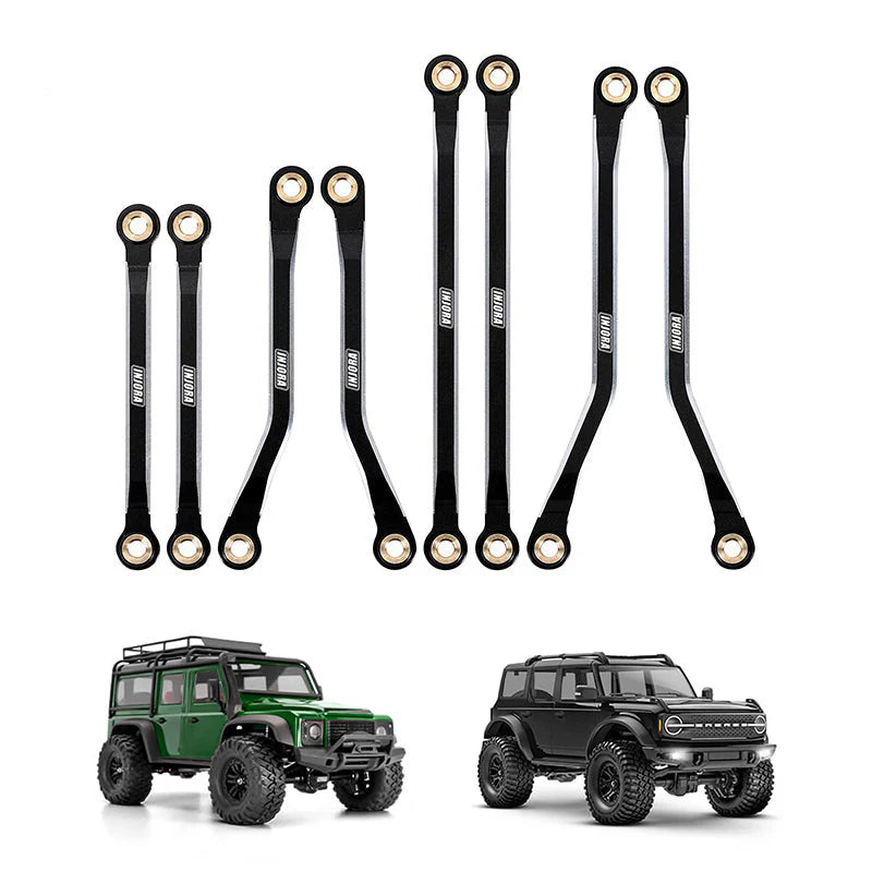 INJORA Aluminum High Clearance Chassis Links Set for 1/18 TRX4M Defender Bronco