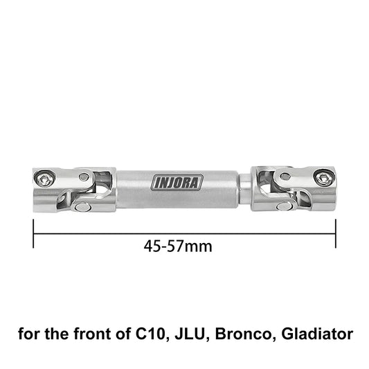 INJORA 1pcs Stainless Steel Drive Shaft with D Shaped Hole for SCX24 AX24 FCX18 FCX24m