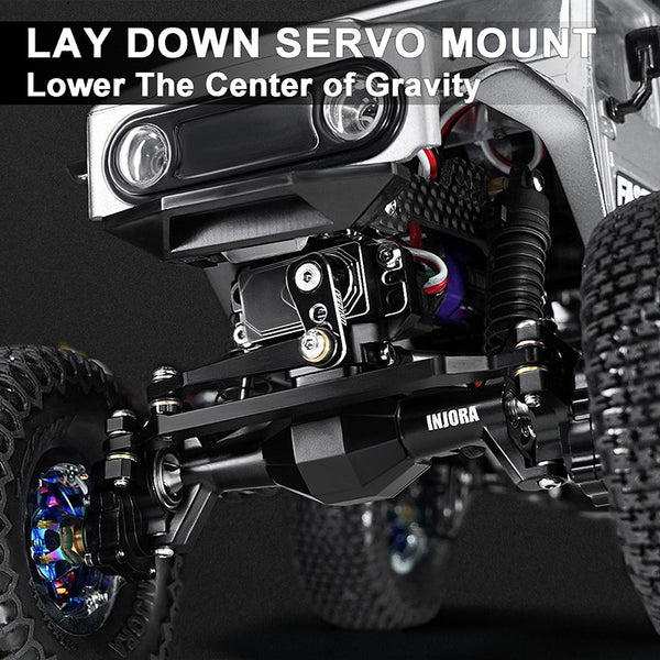 NJORA +5mm Diamond Portal Axles with Lay Down Servo Mount & Links for 1/18 TRX4M
