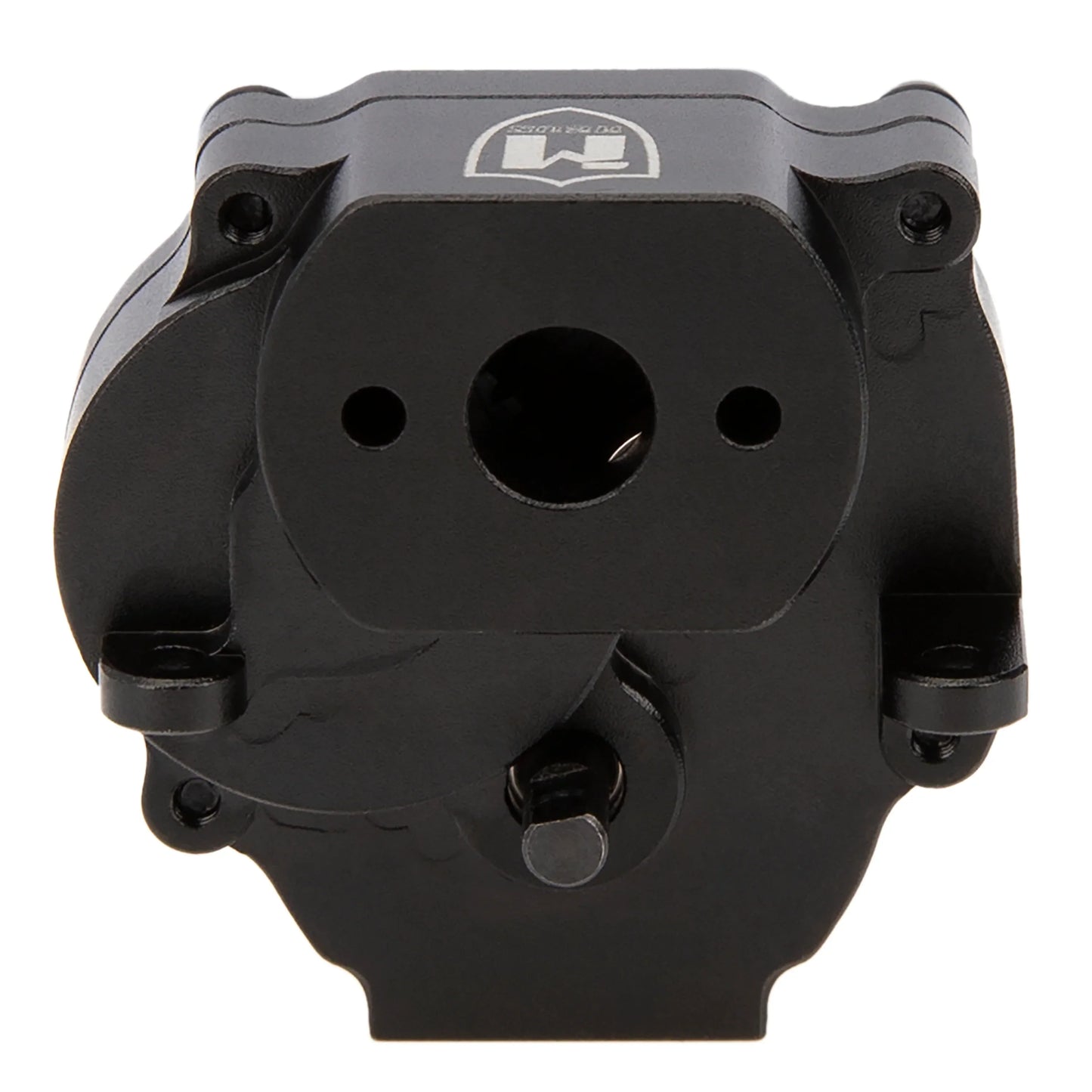 MEUS RACING Metal Gearbox Assembly Aluminum Transmission Housing with Steel Internal Gears for TRX-4M TRX4M 1/18 RC Crawler Car Upgrade Parts - BLACK