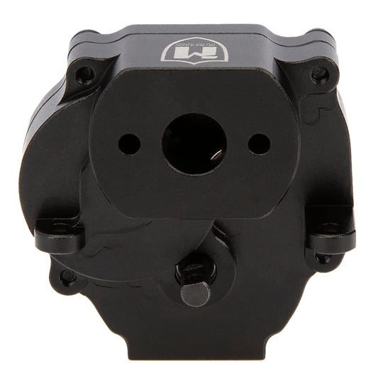 MEUS RACING Metal Gearbox Assembly Aluminum Transmission Housing with Steel Internal Gears for TRX-4M TRX4M 1/18 RC Crawler Car Upgrade Parts - BLACK