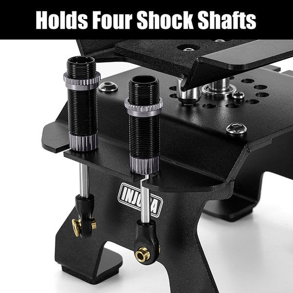 INJORA Aluminum RC Car Stand with Shock Holder for 1/24 1/18 RC Crawler