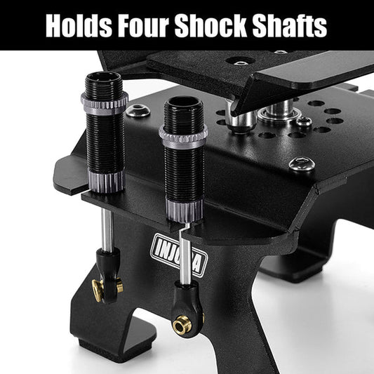 INJORA Aluminum RC Car Stand with Shock Holder for 1/24 1/18 RC Crawler