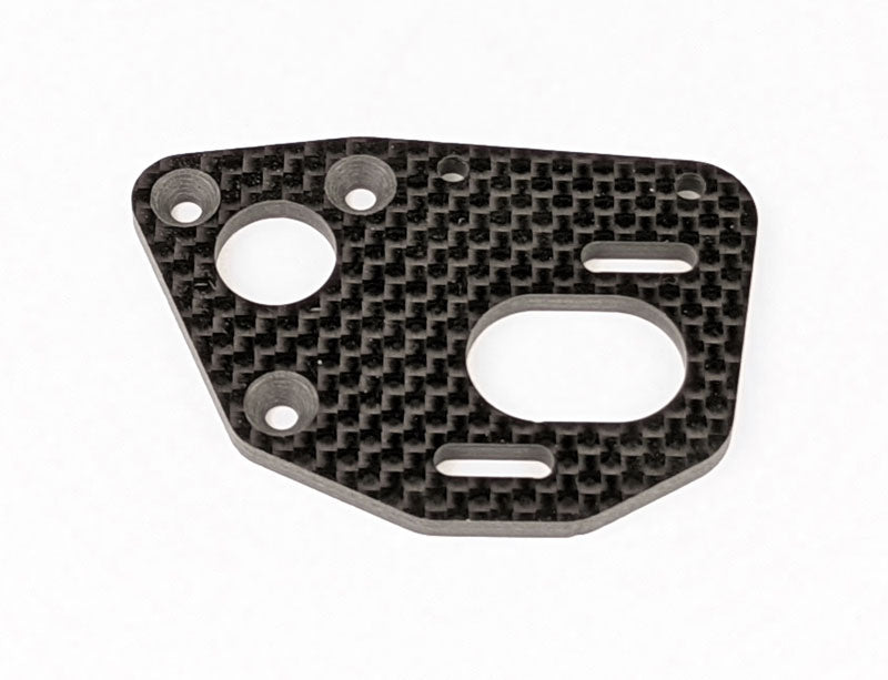 Custom Works V2 LAYDOWN TRANS CARBON MOTOR PLATE