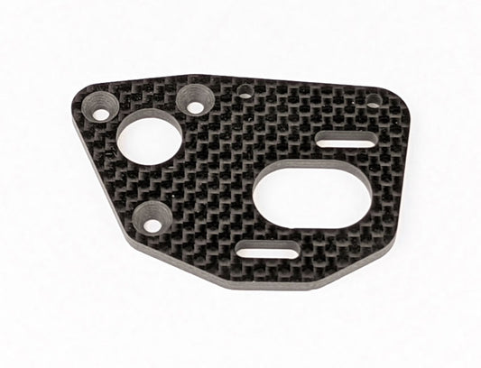 Custom Works V2 LAYDOWN TRANS CARBON MOTOR PLATE