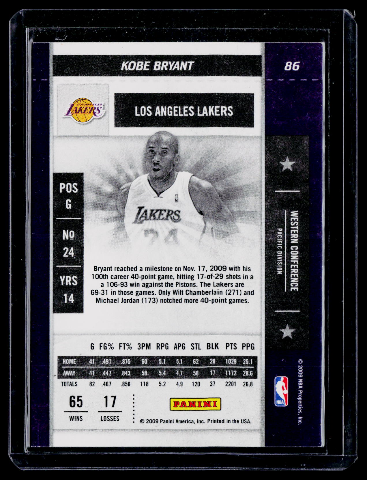 2009-10 Panini Playoff Contenders #86 Kobe Bryant