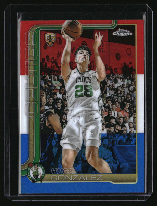 2025-26 Topps Chrome #278 Hugo González Red White and Blue Refractor