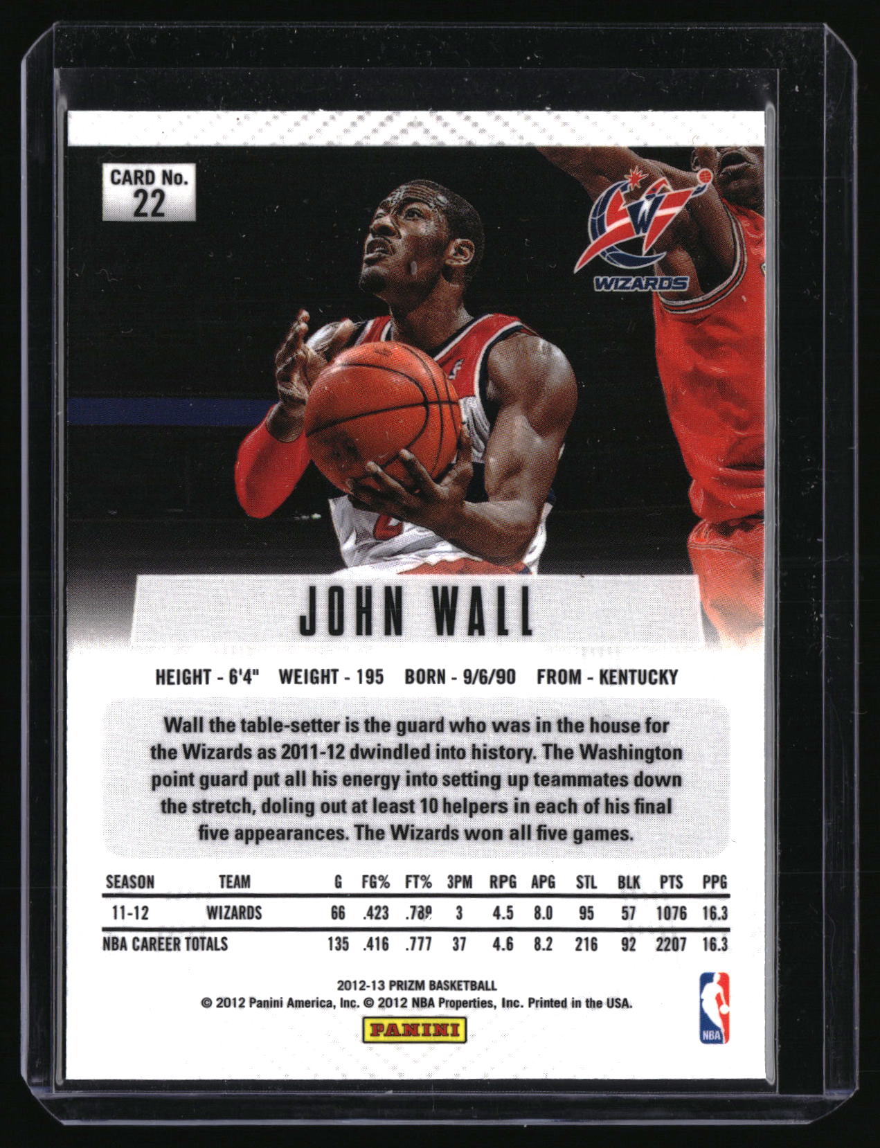 2012-13 Panini Prizm #22 John Wall