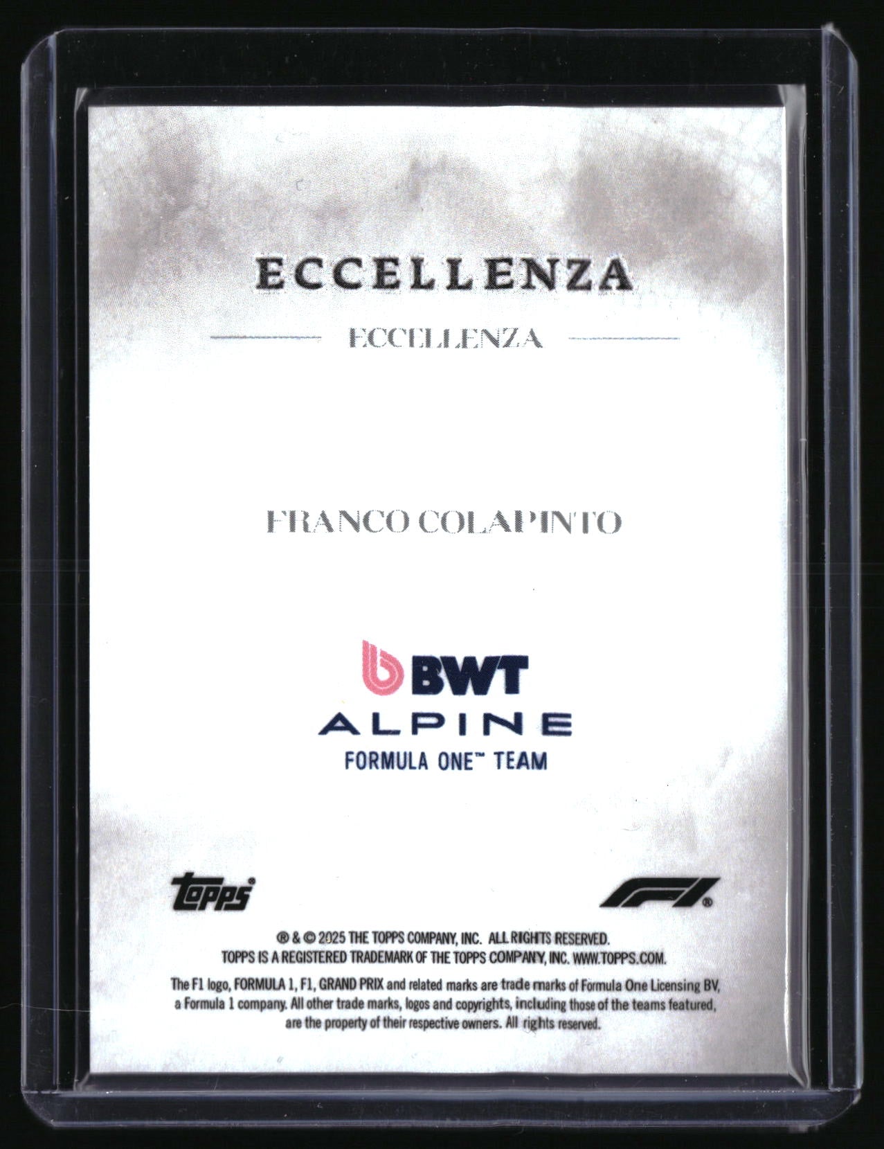 2025 Topps Eccellenza Formula 1 #NNO Franco Colapinto