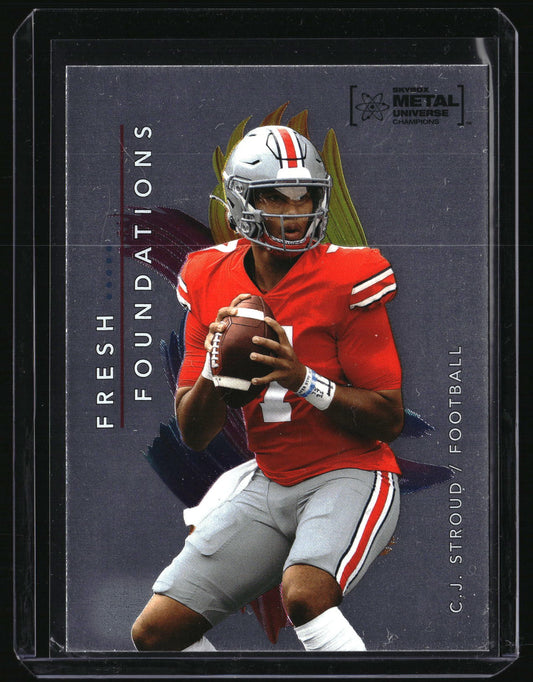 2022 SkyBox Metal Universe Champions #FF10 C.J. Stroud Fresh Foundations