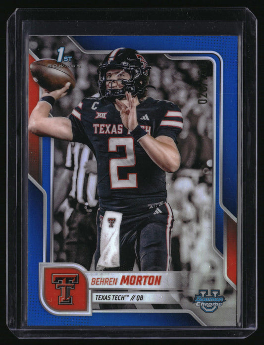 2025 Bowman University Chrome #110 Behren Morton Refractor