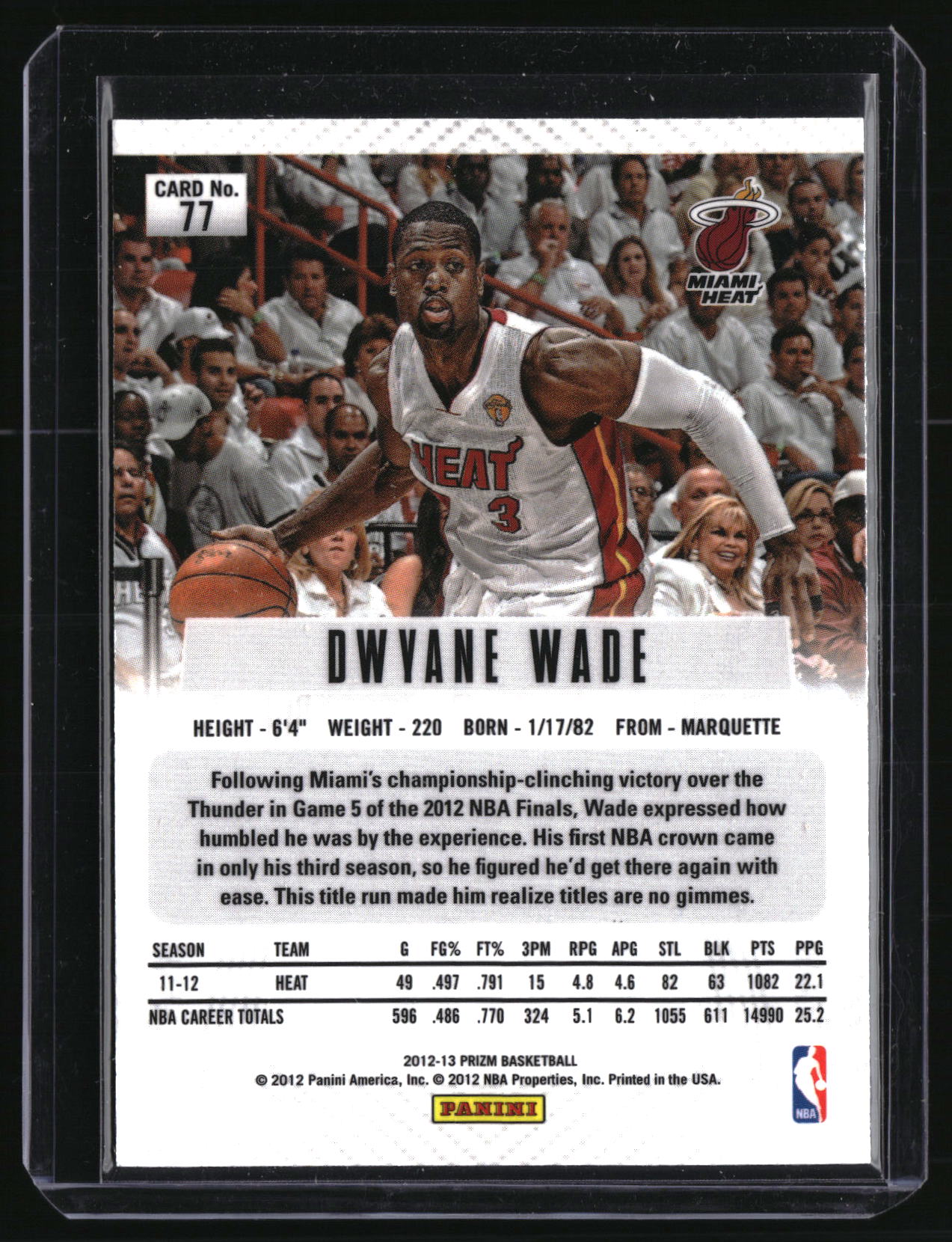 2012-13 Panini Prizm #77 Dwyane Wade