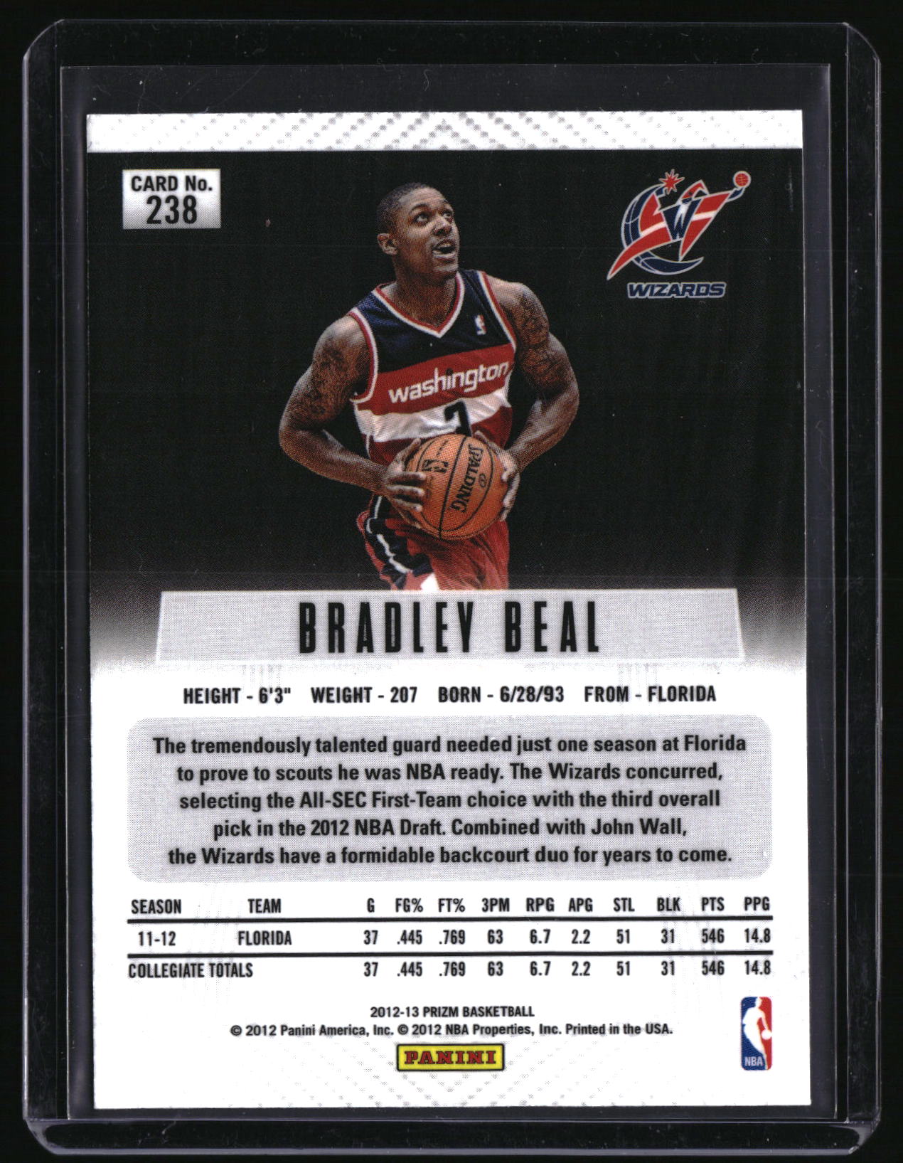 2012-13 Panini Prizm #238 Bradley Beal