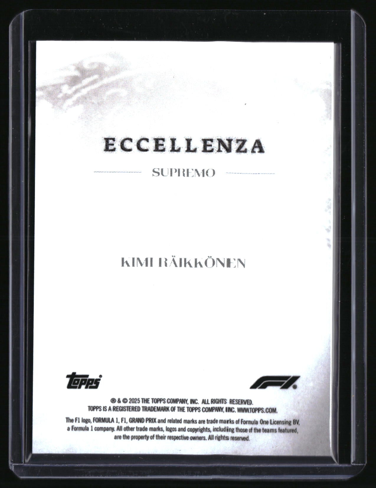 2025 Topps Esccellenza #SUPREMO Kimi Raikkonen