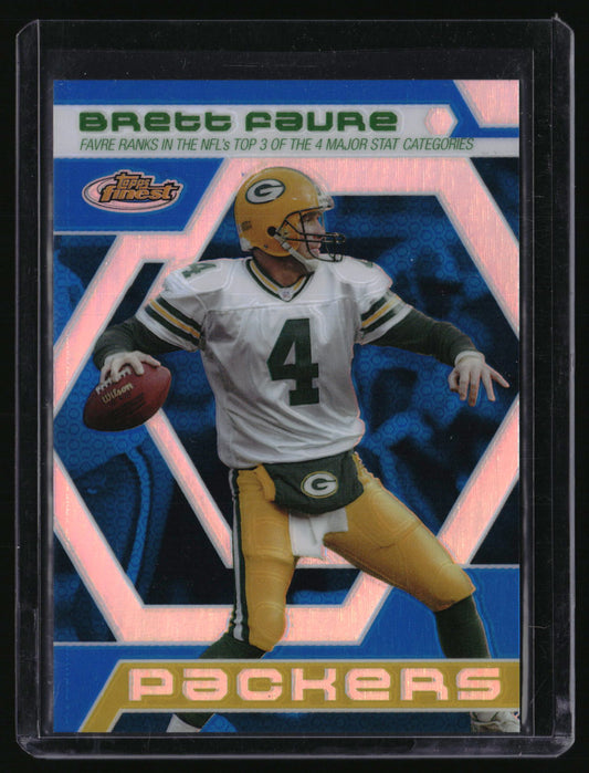 2006 Finest #BF6 Brett Favre Brett Favre Finest - Moments Blue Refractors #/299