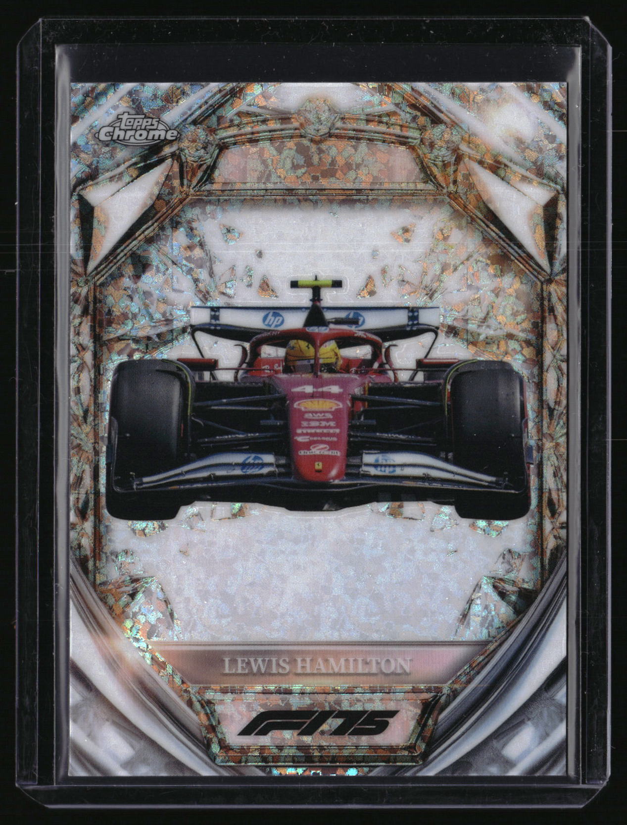 2025 Topps Chrome Formula 1 #D75-24 Lewis Hamilton Diamond 75th Anniversary