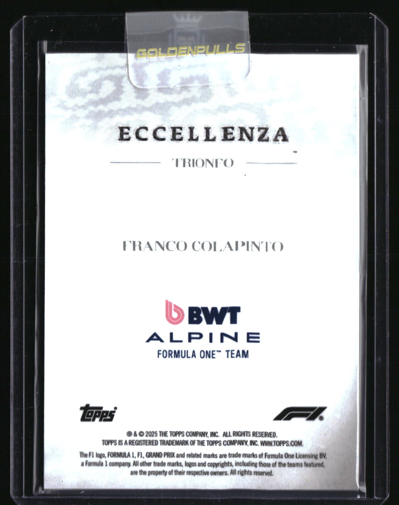 2025 Topps #TRIONTO Franco Colabinto Recollection Collection