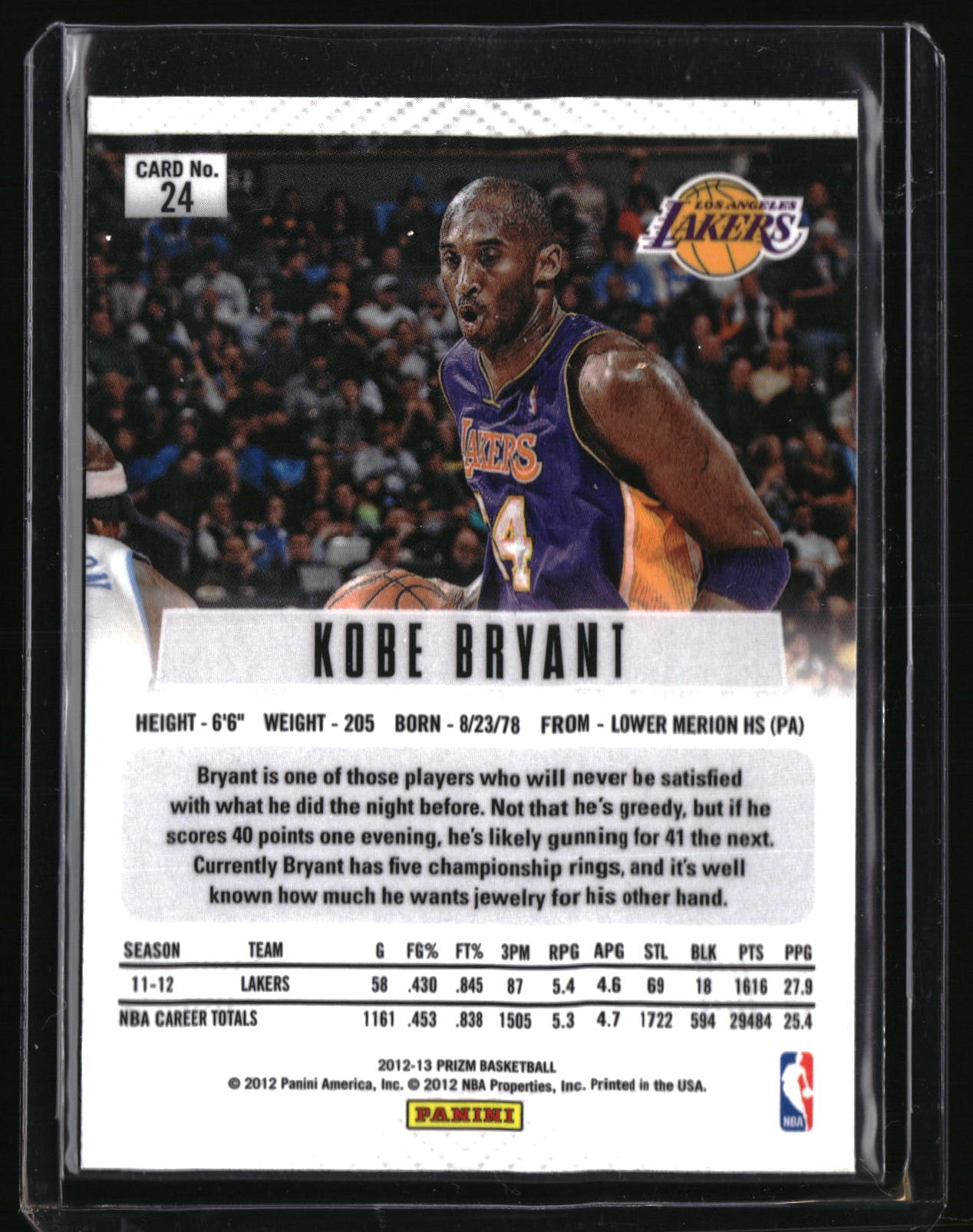 2012-13 Panini Prizm #24 Kobe Bryant