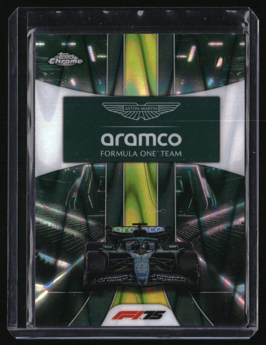 2025 Topps Chrome F1 178 Aramco Formula One Team LOGO Forest Green /140