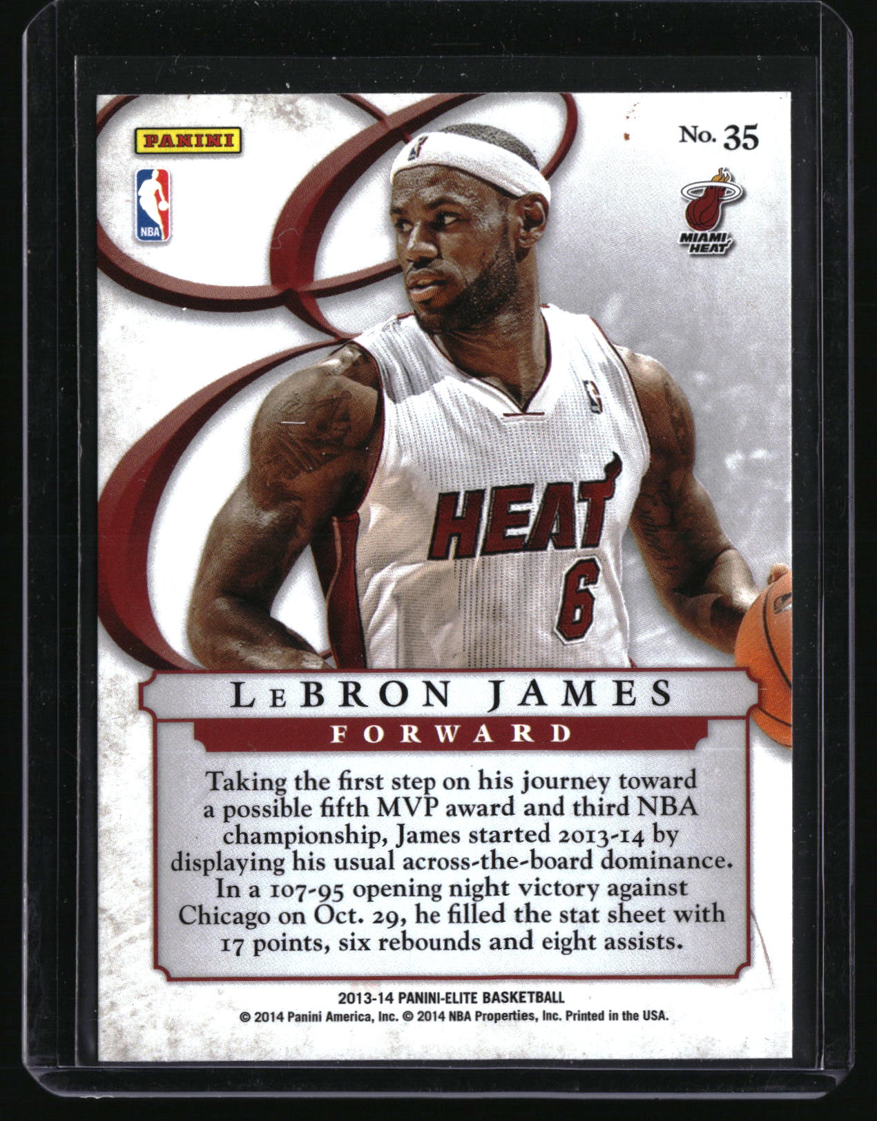 2013-14 Panini Elite #35 LeBron James Elite Series