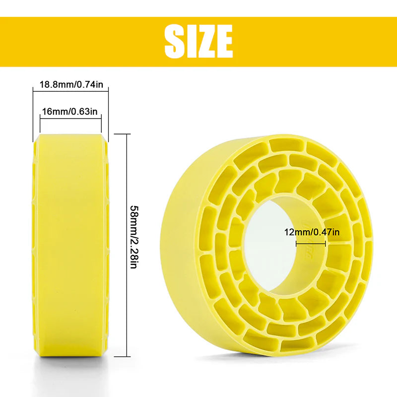 INJORA 4pcs Silicone Rubber Inserts For 62-64mm*24mm 1.0" Tires (1064)