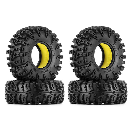 INJORA 1.3" 70*27mm Swamp Claw Tires & Silicone Rubber Inserts Combo (4)