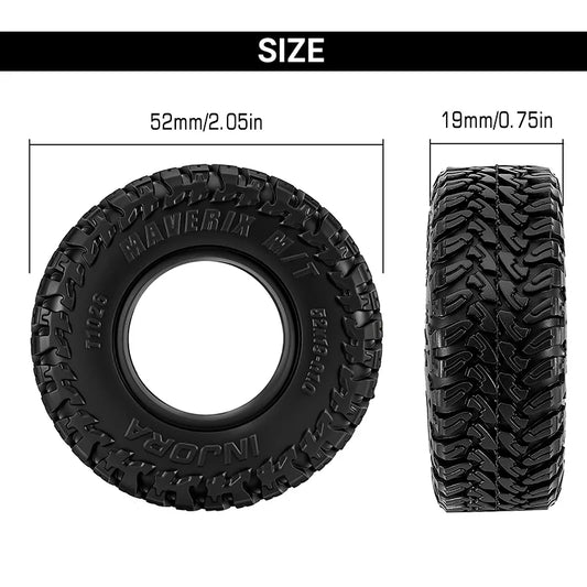 INJORA 1.0" 52*19mm MAVERIX M/T Tires (T1026) (4)