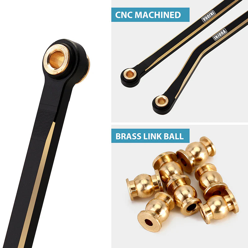 INJORA Brass High Clearance Links Set for 1/18 TRX4M Defender Bronco