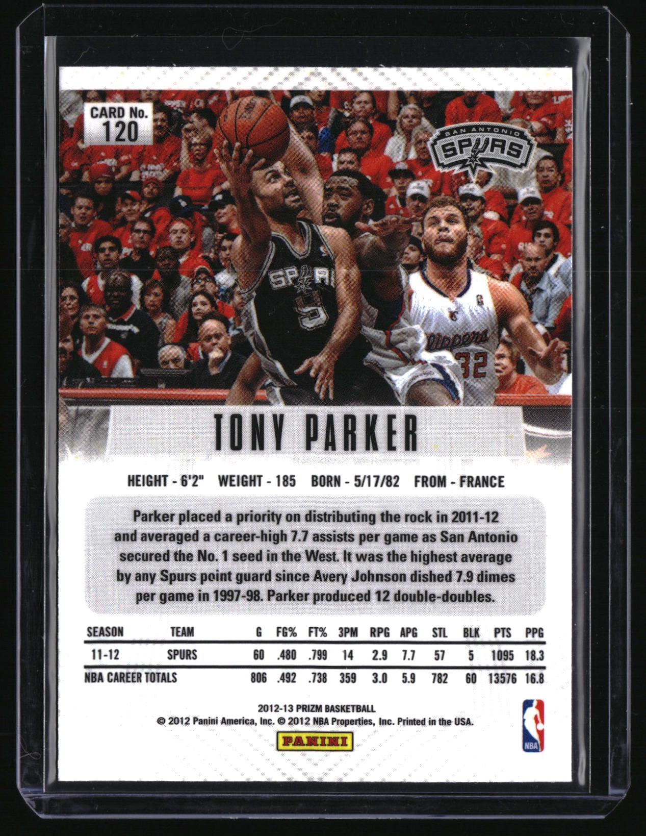 2012-13 Panini Prizm #120 Tony Parker