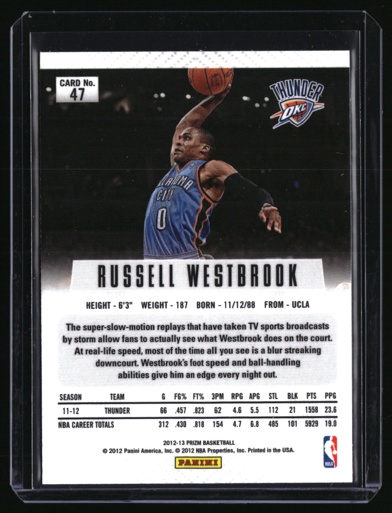 2012-13 Panini Prizm #47 Russell Westbrook