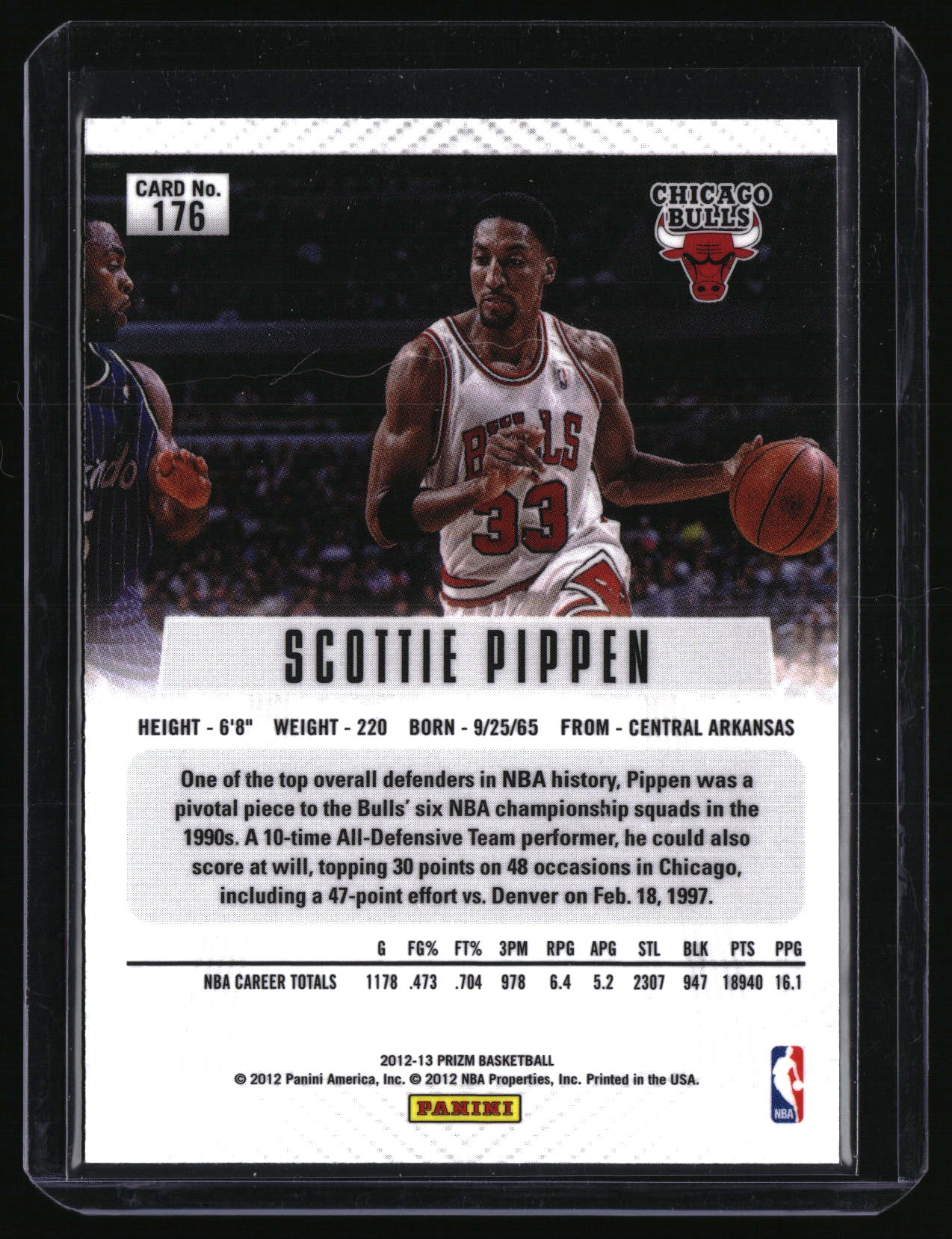 2012-13 Panini Prizm #176 Scottie Pippen