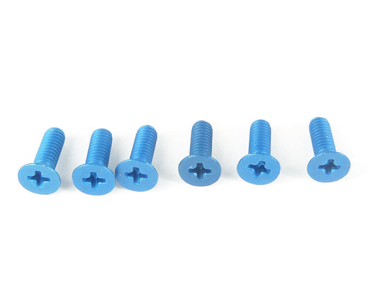 Custom Works 8-32 X 1/2″ BLUE FLAT HEAD ALUM. SCREWS (6)