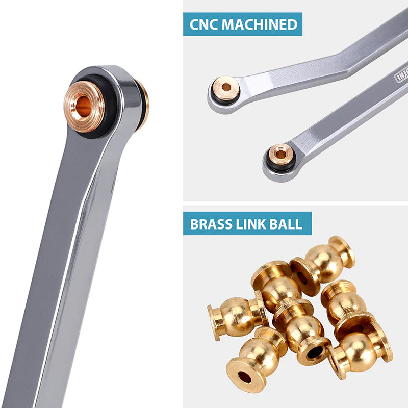 INJORA Aluminum High Clearance 4 Links Set for 1/24 Axial SCX24 GX470