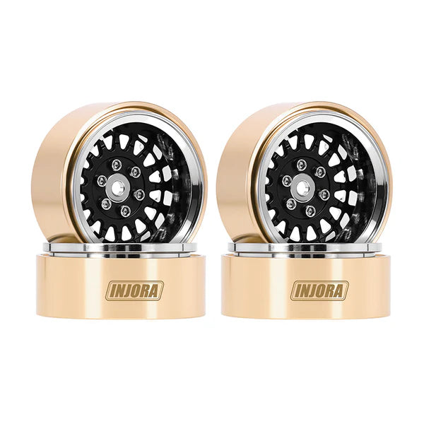 INJORA 1.3" ModuWheel Brass & Aluminum Wheels for 1/18 1/24 RC Crawlers