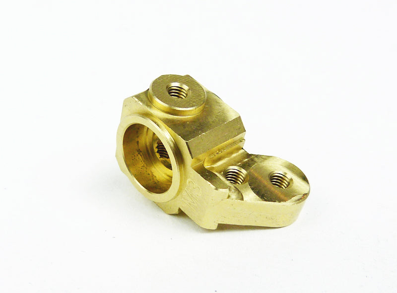 Custom Works M3 BRASS TRAILING FRONT SPINDLE for HEX AXLE (1)