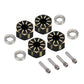 INJORA Black Brass Wheel Hex Hub Extenders for Axial SCX10 PRO SCX10 III UTB10 Capra