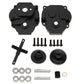 MEUS RACING Metal Gearbox Assembly Aluminum Transmission Housing with Steel Internal Gears for TRX-4M TRX4M 1/18 RC Crawler Car Upgrade Parts - BLACK