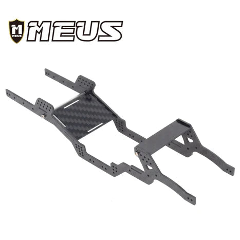 MEUS Racing Carbon Fiber LCG Chassis Kit Frame Girder, Low Center of Gravity Carbon Fiber Frame Upgrade Part for Axial SCX24 Deadbolt JLU C10 Bronco 90081