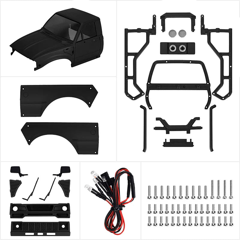 INJORA IR60-24 Pickup Hard Body for 1/24 SCX24 C10 JLU Bronco Base Camp 4Runner