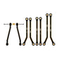 NJORA 8PCS 37g Heavy Brass High Clearance Chassis 4 Links Set for SCX24 C10 JLU Bronco Base Camp 4Runner