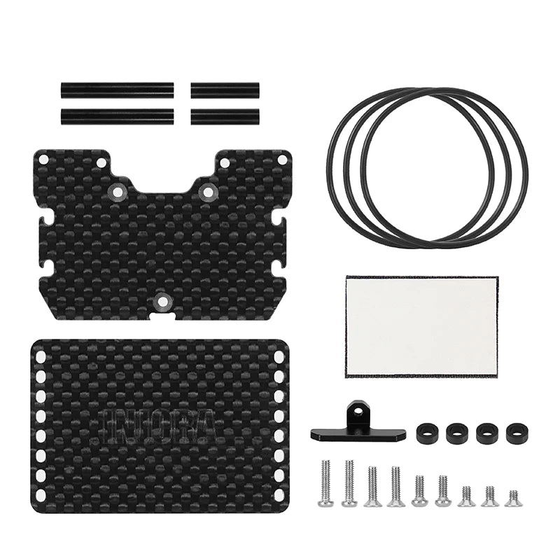 INJORA Universal LCG Chassis Frame Kit for 1/18 TRX4M (Carbon Fiber)