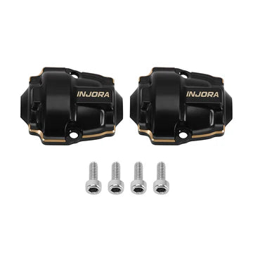 INJORA Black Coating Brass Diff Covers for 1/32 Redcat Ascent-32 (ASC32-07)