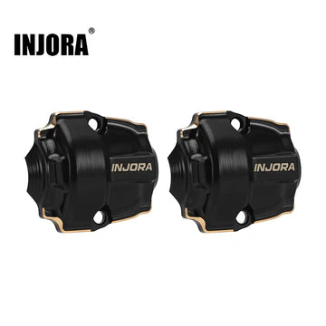 INJORA Black Coating Brass Diff Covers for 1/32 Redcat Ascent-32 (ASC32-07)